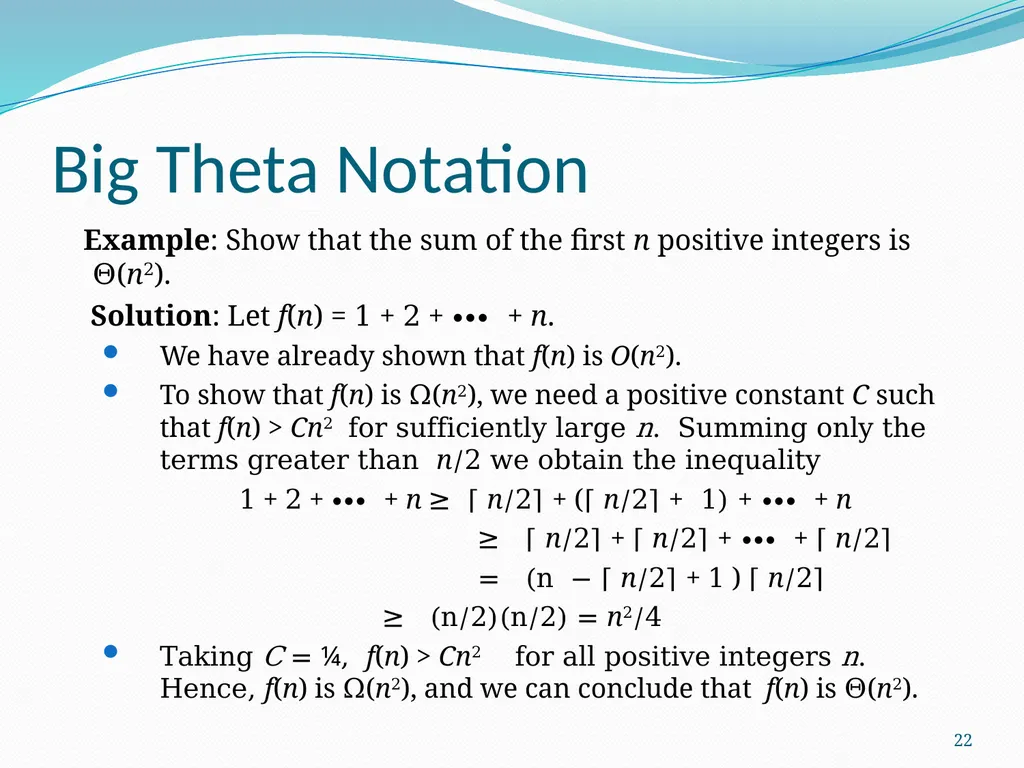 The Growth of Functions Section 3.2 1 Section - slide 22 of 25