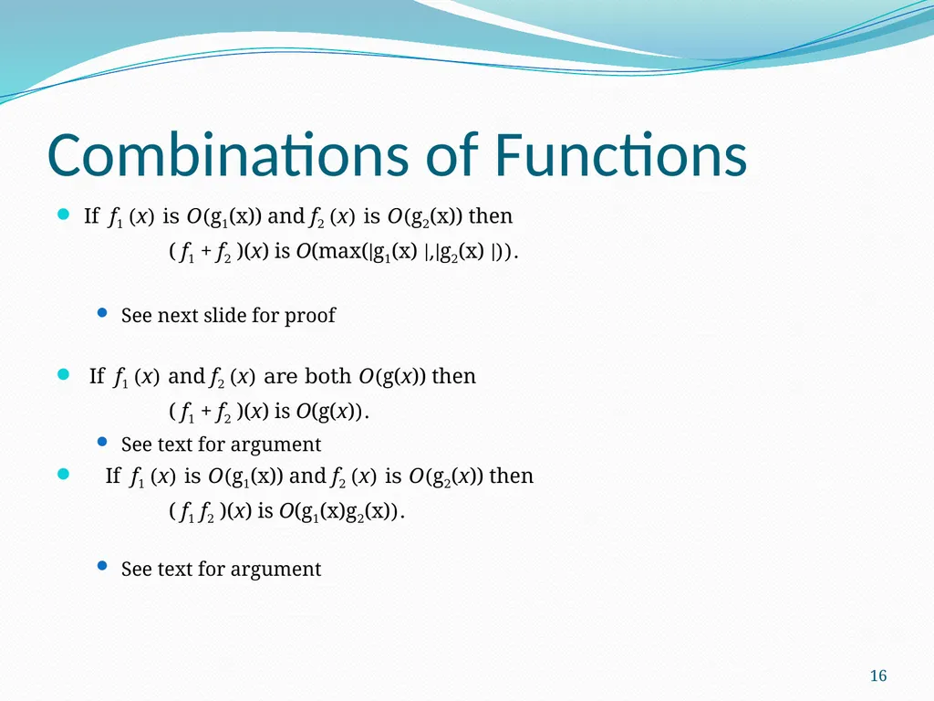 The Growth of Functions Section 3.2 1 Section - slide 16 of 25