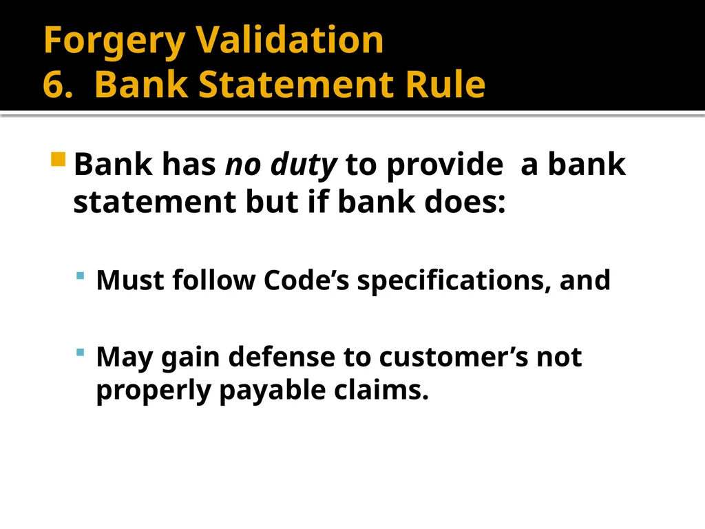 Forgery and Alteration Forgery – First Step - slide 58 of 86