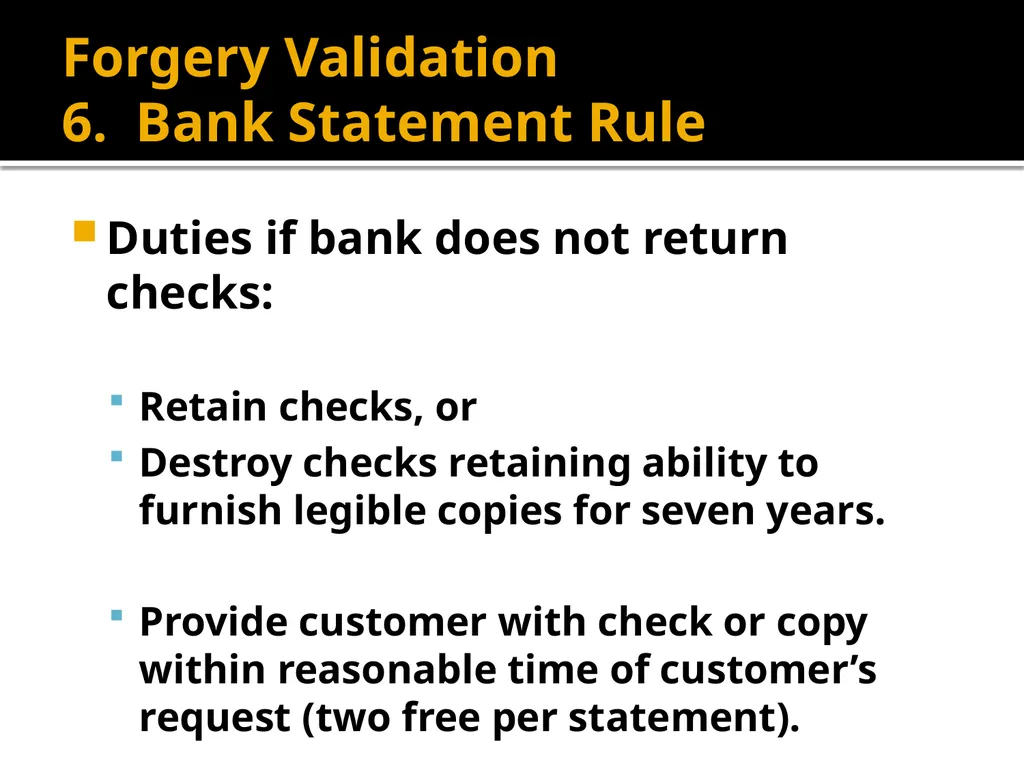 Forgery and Alteration Forgery – First Step - slide 60 of 86