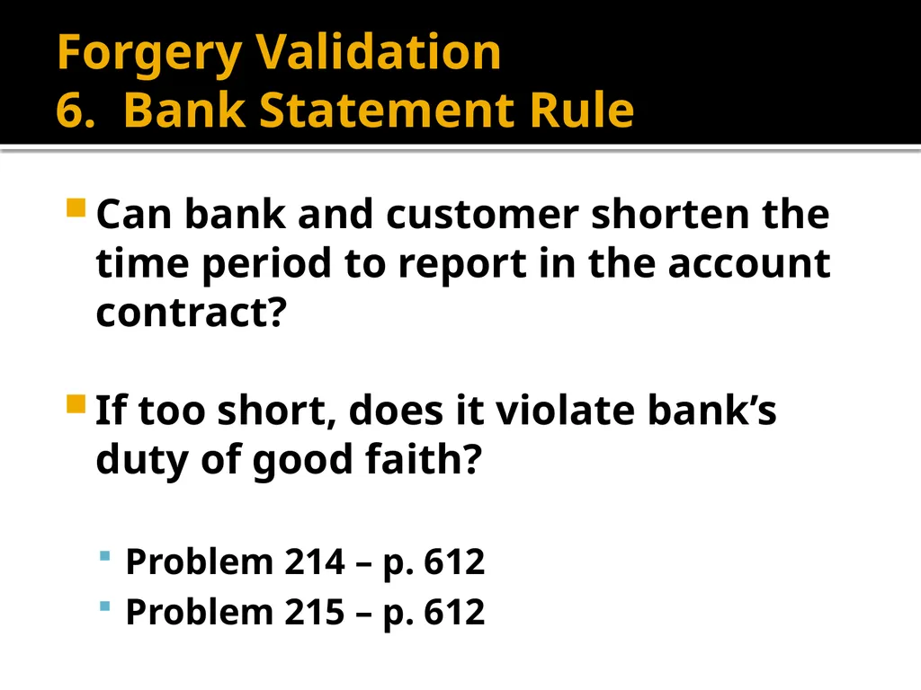 Forgery and Alteration Forgery – First Step - slide 66 of 86