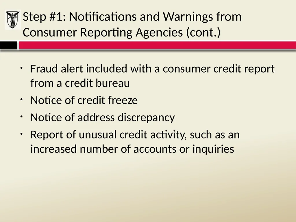 THE RED FLAGS RULE Detecting, Preventing, and - slide 10 of 20