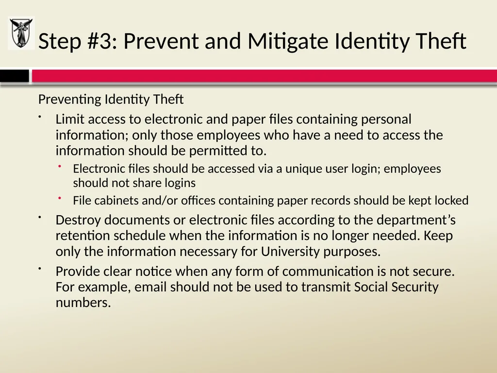 THE RED FLAGS RULE Detecting, Preventing, and - slide 17 of 20