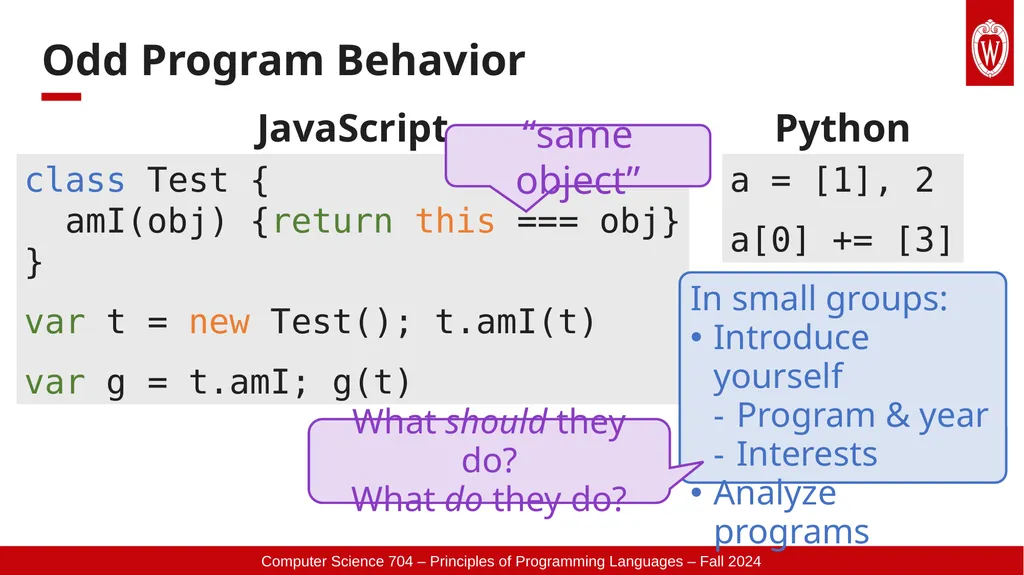 Instructor: Ethan Cecchetti Comp Sci 704 - slide 4 of 15