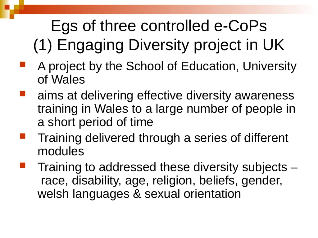 Creating and Fostering e-communities of Practice - slide 17 of 31