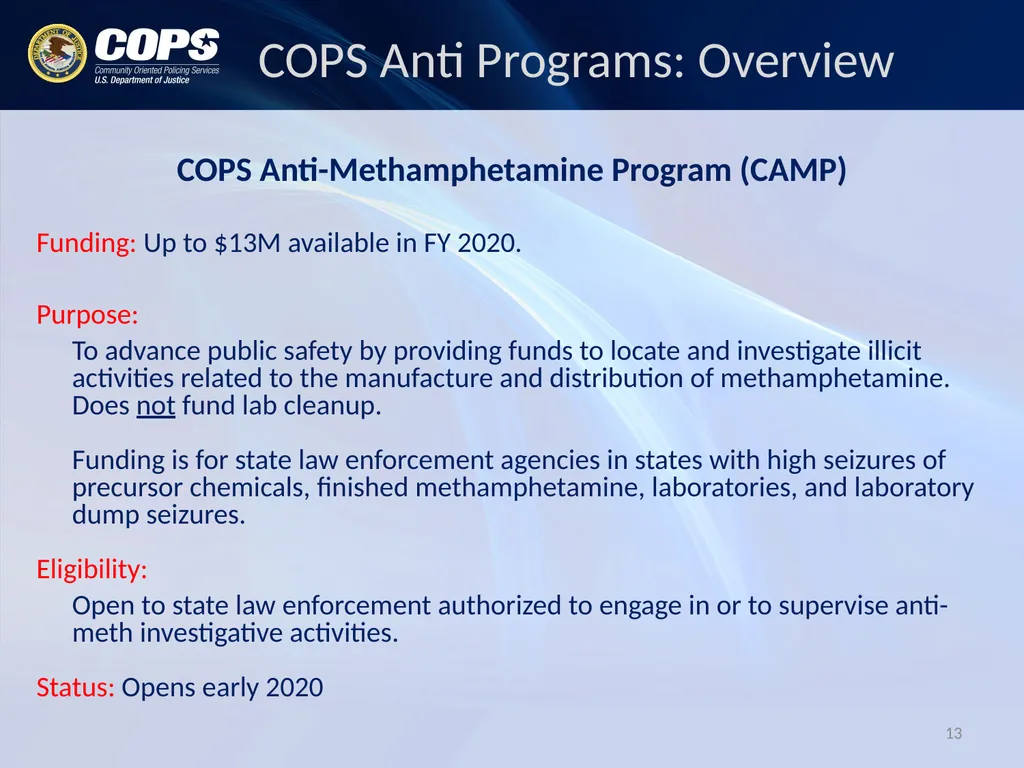 Andy Dorr Assistant Director for Grants - slide 13 of 24