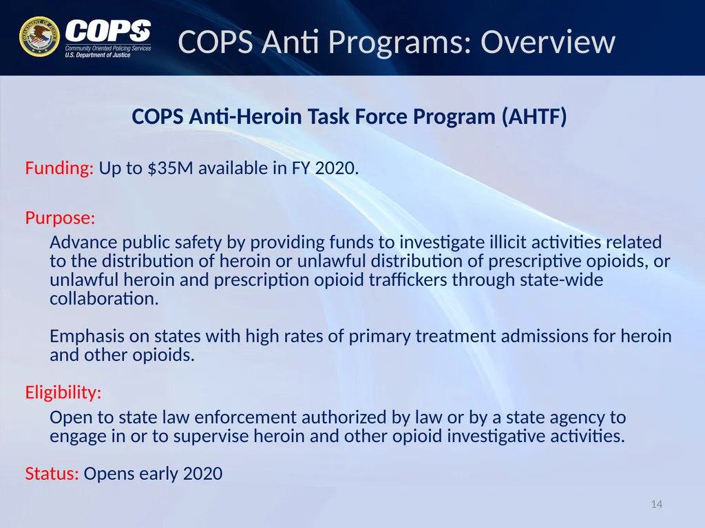 Andy Dorr Assistant Director for Grants - slide 14 of 24