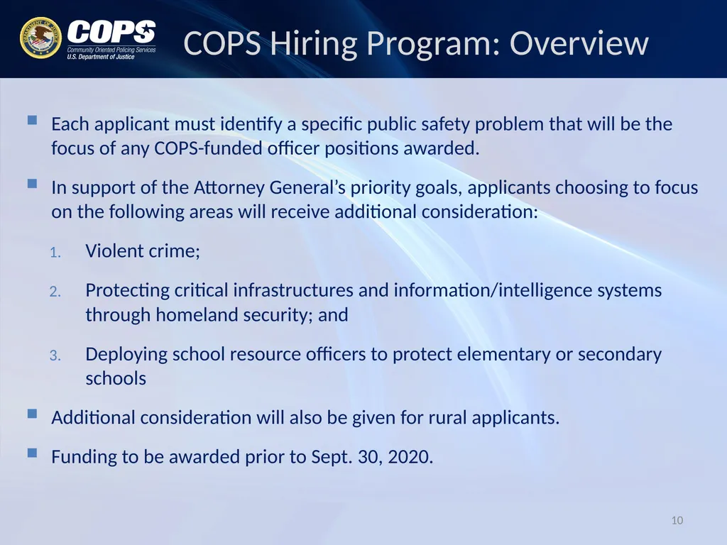 Andy Dorr Assistant Director for Grants - slide 10 of 24