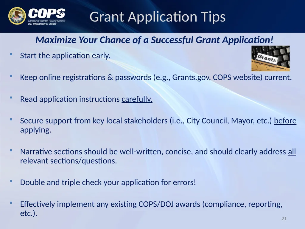 Andy Dorr Assistant Director for Grants - slide 21 of 24