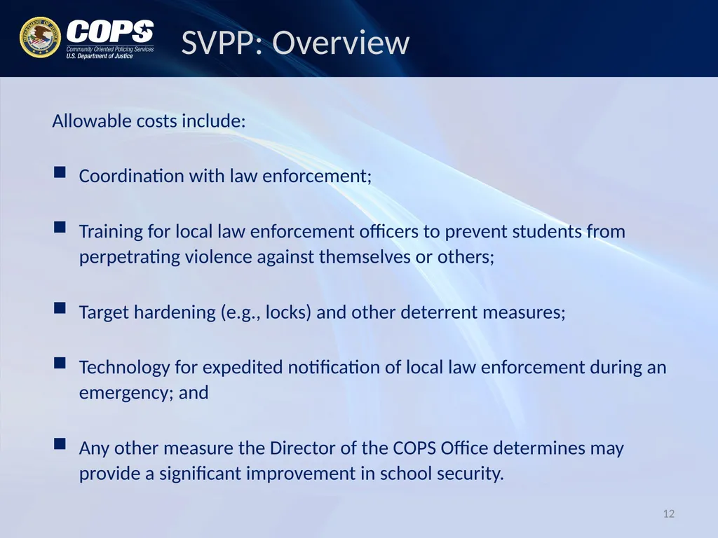 Andy Dorr Assistant Director for Grants - slide 12 of 24