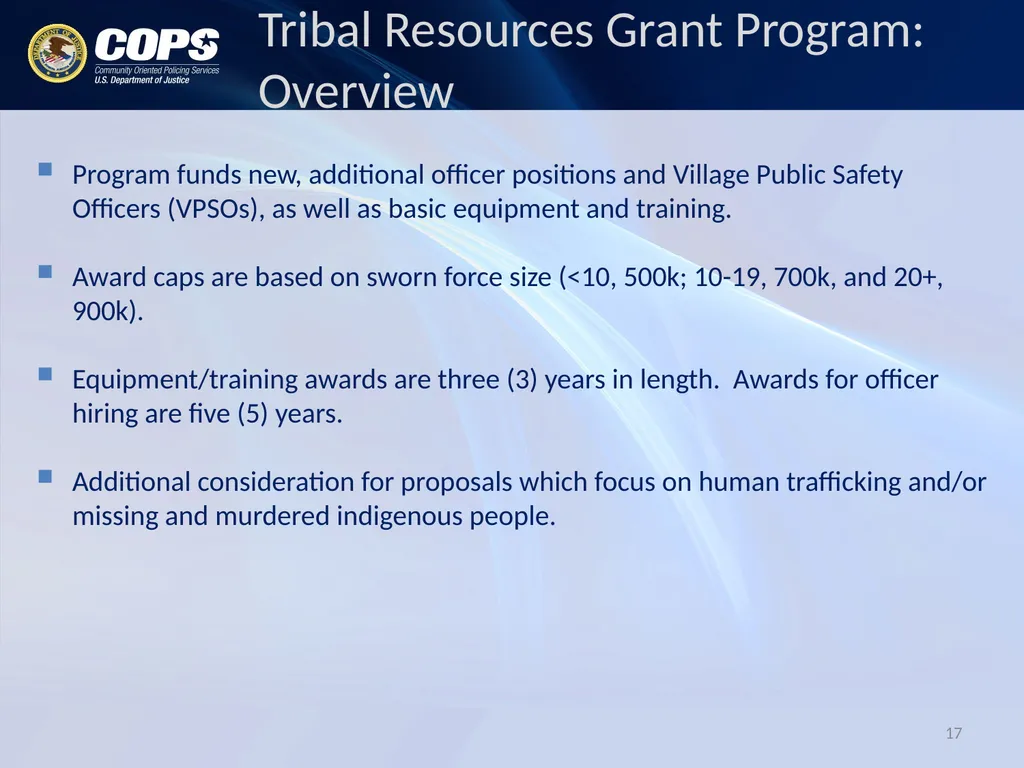 Andy Dorr Assistant Director for Grants - slide 17 of 24