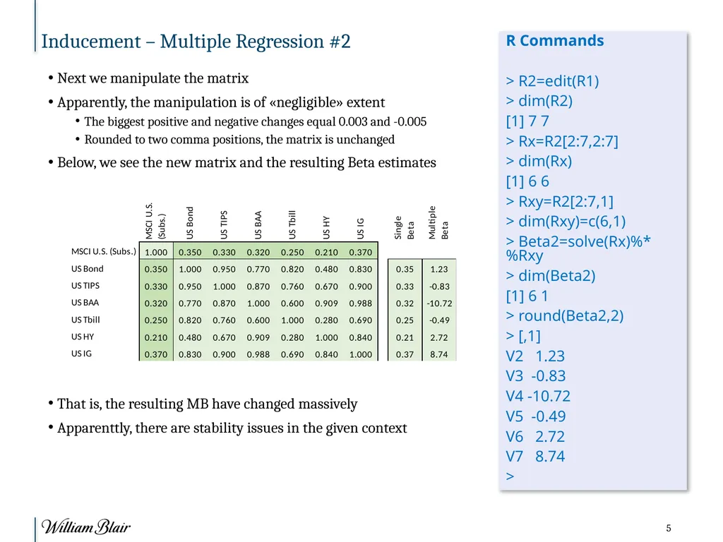 R Conference on Finance, Chicago Collinearity - slide 5 of 18
