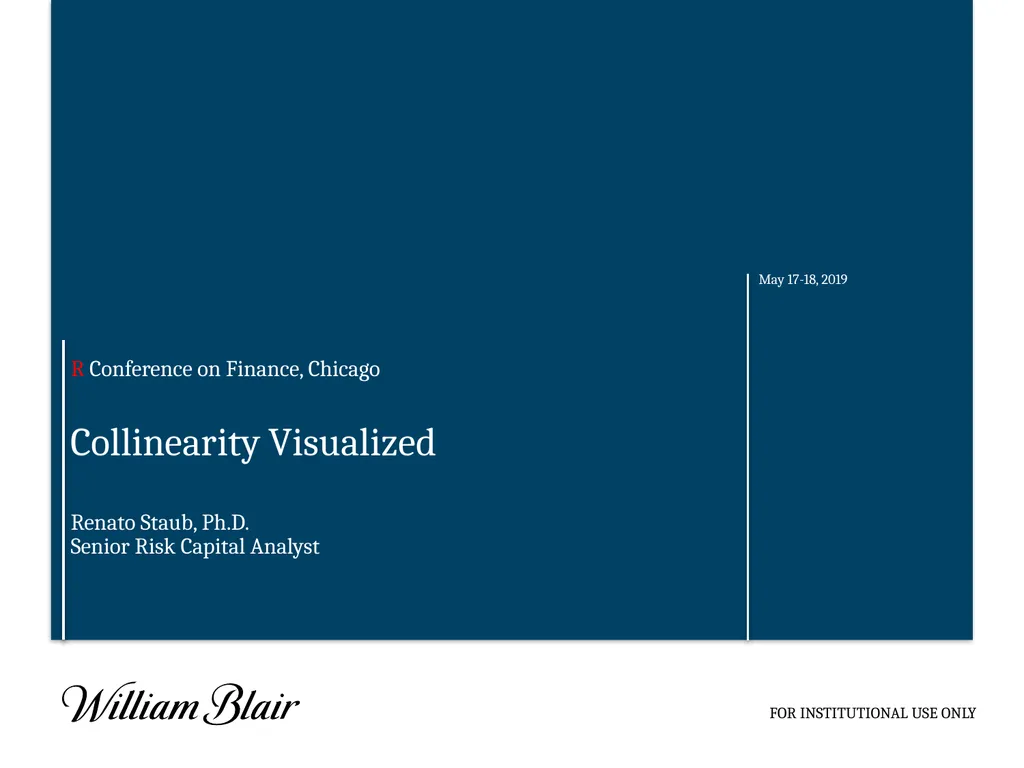 R Conference on Finance, Chicago Collinearity - slide 1 of 18