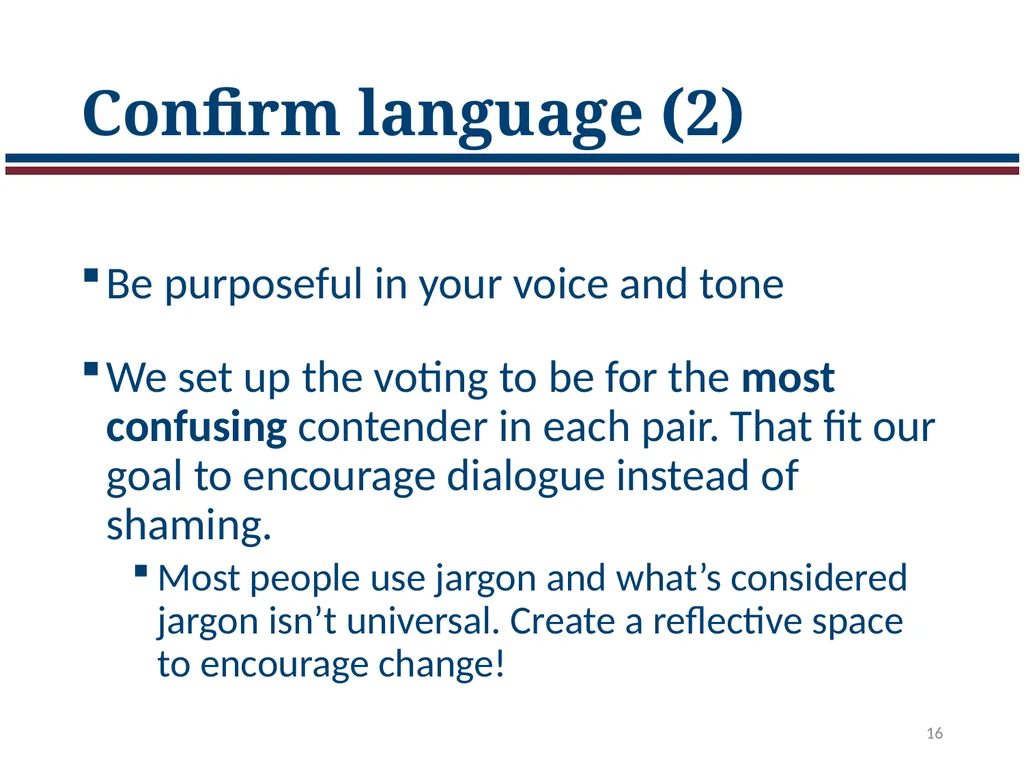 Jargon Madness: A plain language exercise Laura - slide 16 of 34