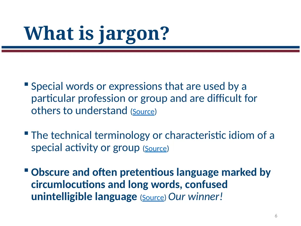 Jargon Madness: A plain language exercise Laura - slide 6 of 34