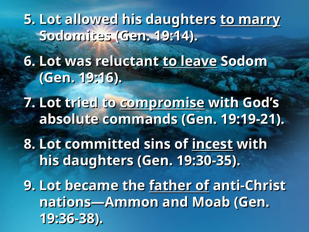 Genesis 13, 17-18 – Sodom and Gomorrah I. Who are - slide 13 of 21