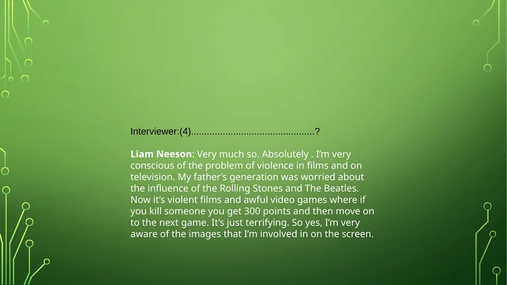 An interview with Liam Neeson Liam Neeson was born - slide 5 of 6