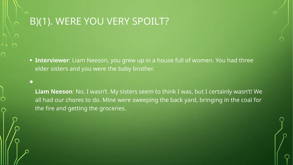 An interview with Liam Neeson Liam Neeson was born - slide 2 of 6
