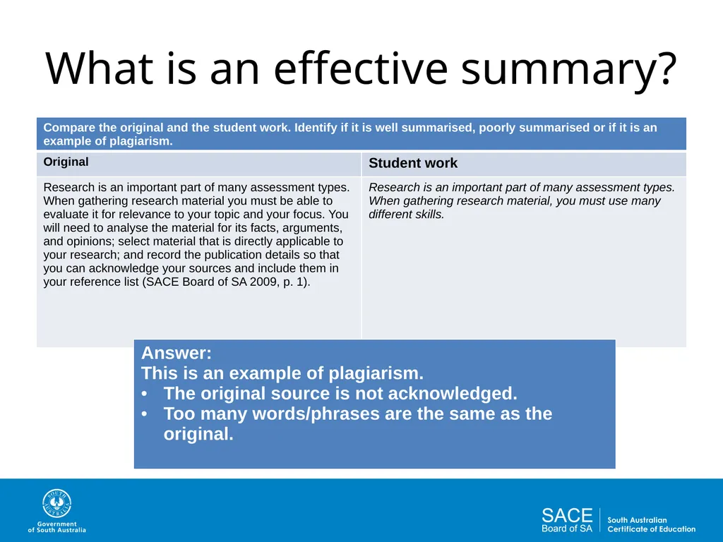 Academic Writing Skills: Paraphrasing and - slide 13 of 19