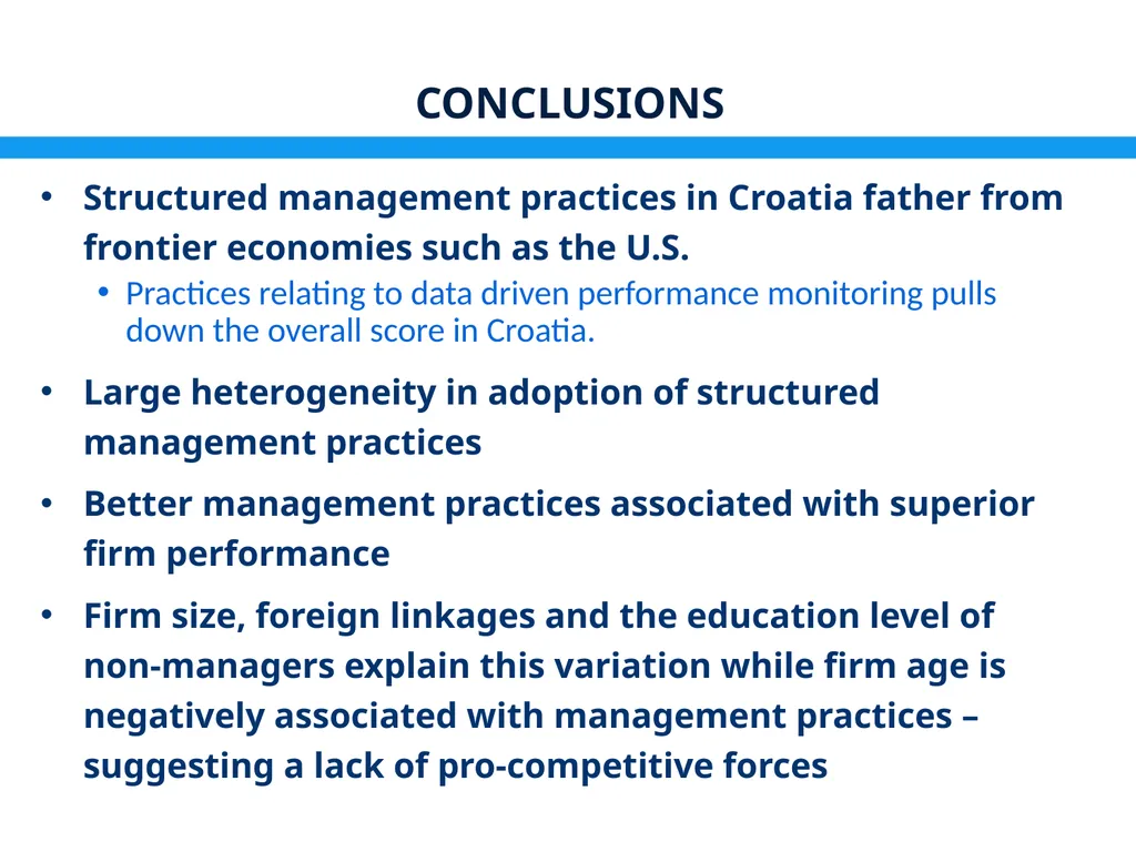 Management Practices in Croatia: Drivers & - slide 31 of 47