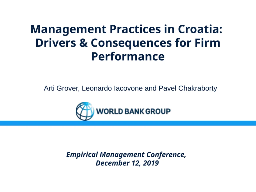 Management Practices in Croatia: Drivers & - slide 1 of 47