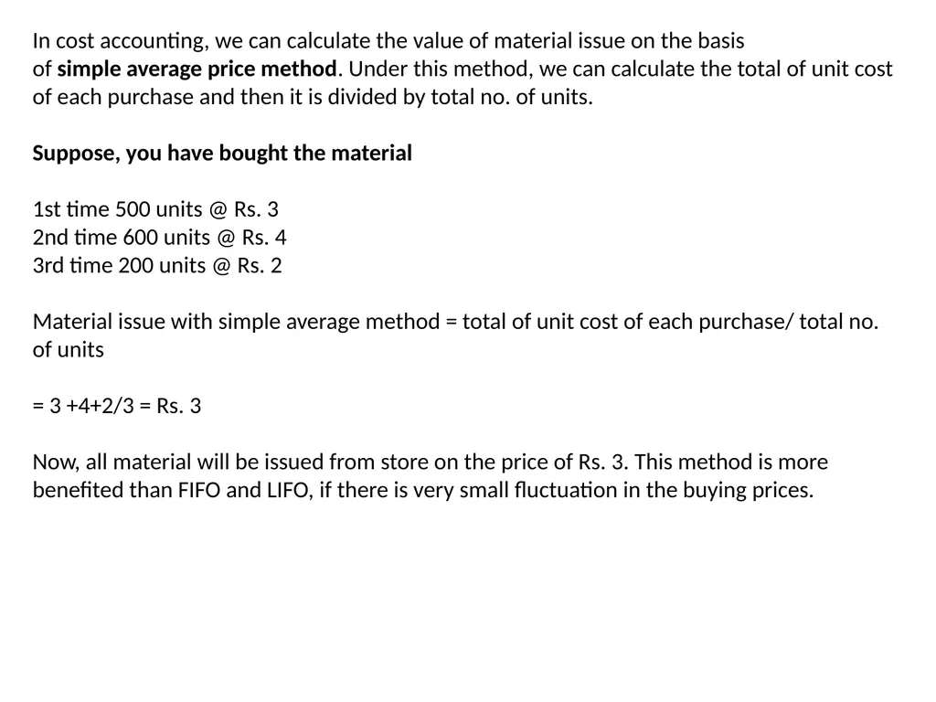 SIMPLE AVERAGE METHOD M.VIJAYASEKARAM Simple - slide 4 of 5