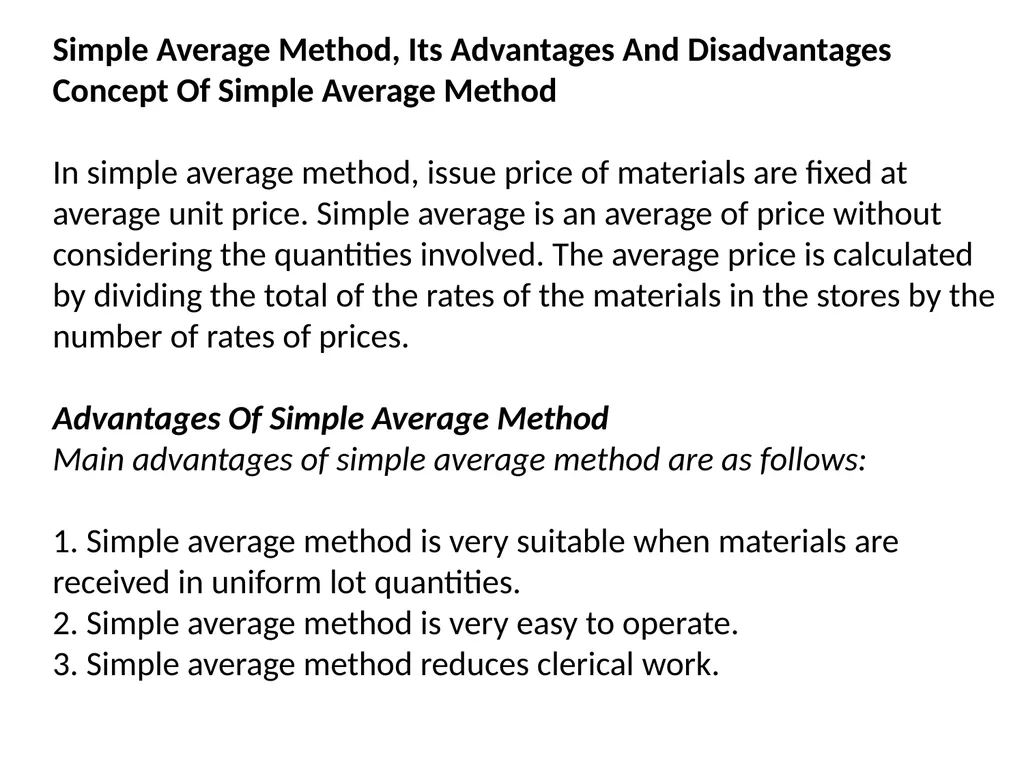 SIMPLE AVERAGE METHOD M.VIJAYASEKARAM Simple - slide 3 of 5