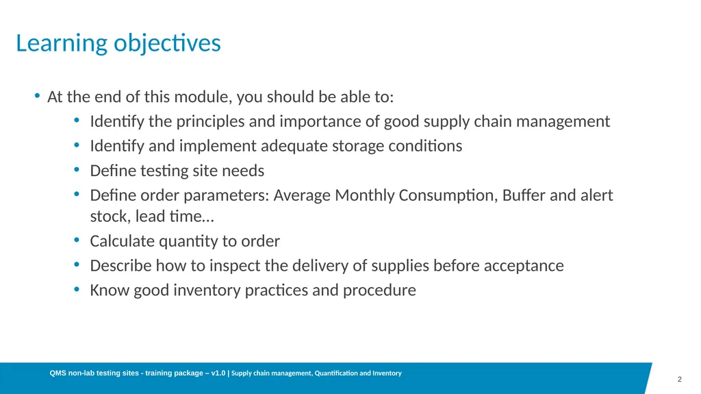 05 Supply chain and inventory management at - slide 2 of 23