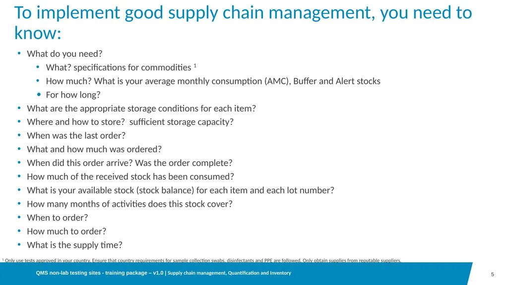 05 Supply chain and inventory management at - slide 5 of 23