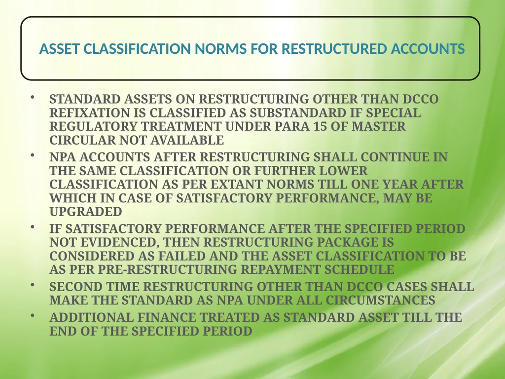 IRAC NORMS OF RBI, EXECUTION GUIDANCE ON CERTAIN - slide 32 of 44