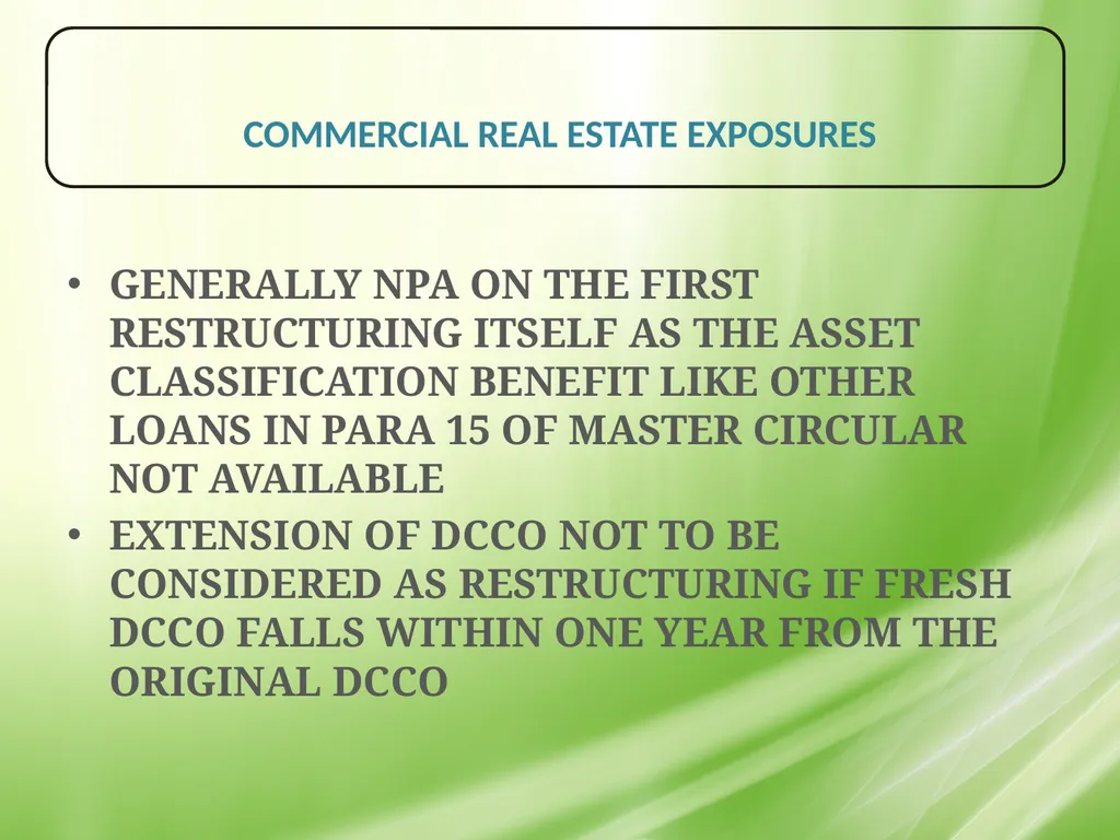 IRAC NORMS OF RBI, EXECUTION GUIDANCE ON CERTAIN - slide 27 of 44