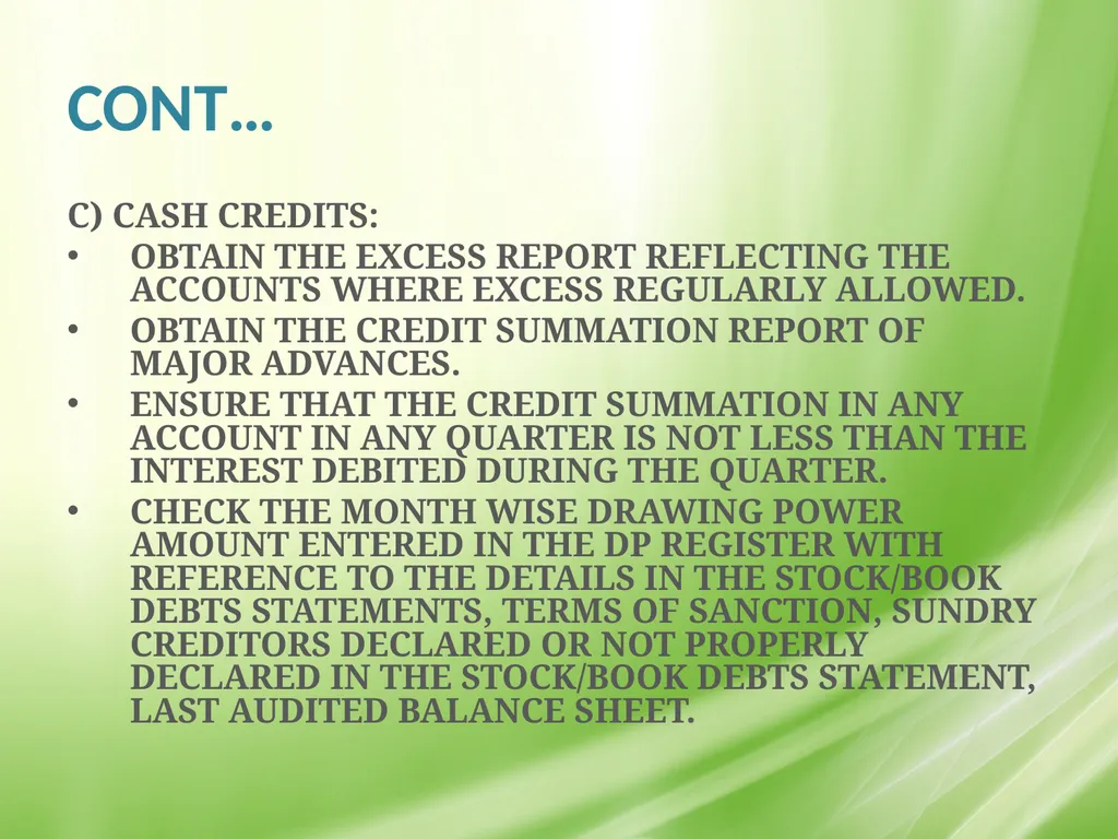 IRAC NORMS OF RBI, EXECUTION GUIDANCE ON CERTAIN - slide 13 of 44
