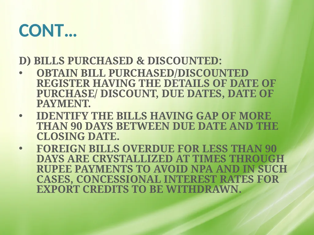 IRAC NORMS OF RBI, EXECUTION GUIDANCE ON CERTAIN - slide 16 of 44