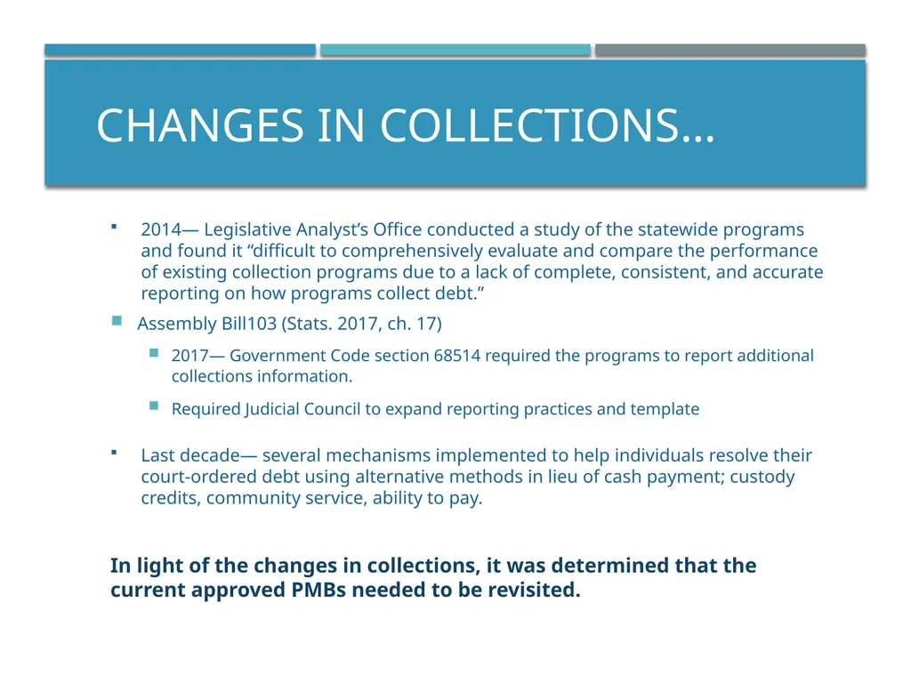 Court Ordered Debt: Performance measures & - slide 6 of 19