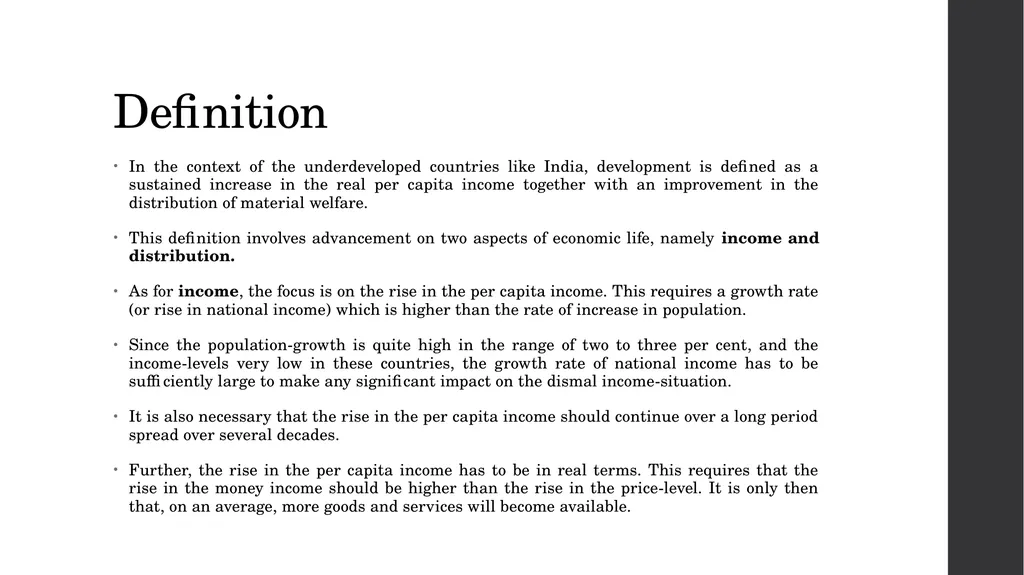 Concept of Development Meaning and Indicators In - slide 3 of 15