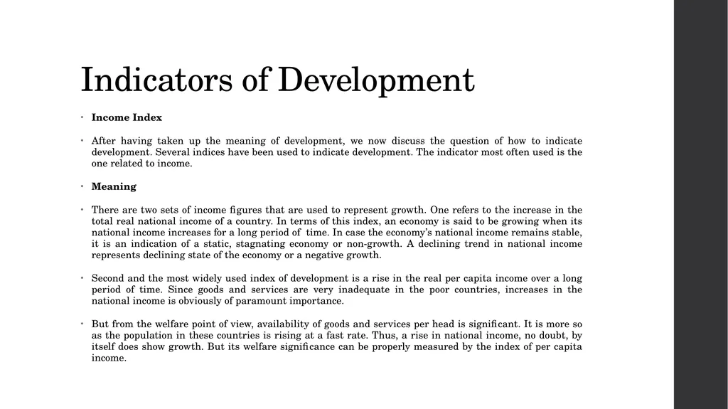 Concept of Development Meaning and Indicators In - slide 6 of 15