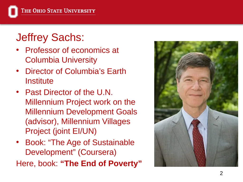 Anti-Poverty Technology: Jeffrey Sachs, The End of - slide 2 of 40