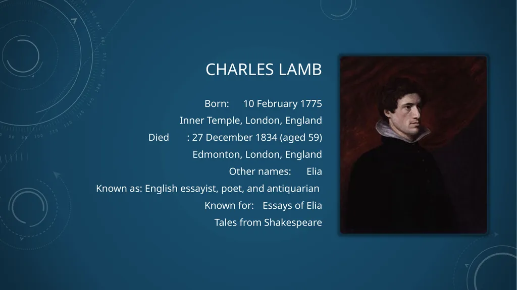Poor Relations ( Charles Lamb ) Presenter: ( NAME - slide 2 of 9