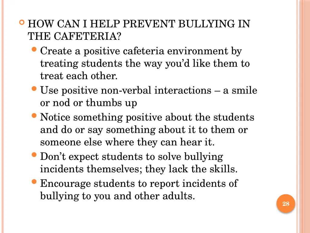 BULLY PREVENTION AND INTERVENTION School - slide 28 of 41