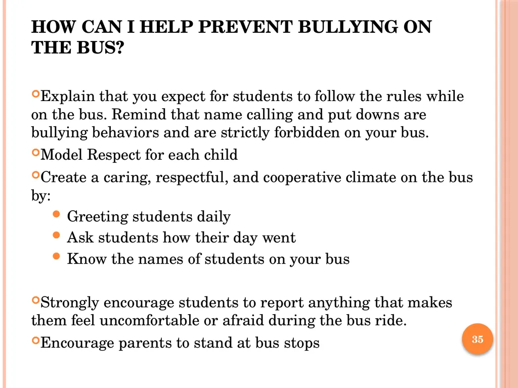 BULLY PREVENTION AND INTERVENTION School - slide 35 of 41