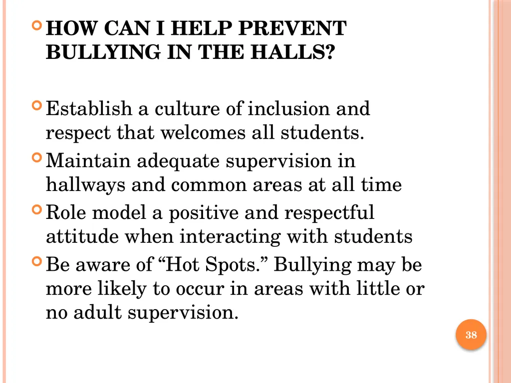 BULLY PREVENTION AND INTERVENTION School - slide 38 of 41