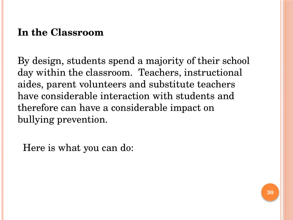 BULLY PREVENTION AND INTERVENTION School - slide 30 of 41