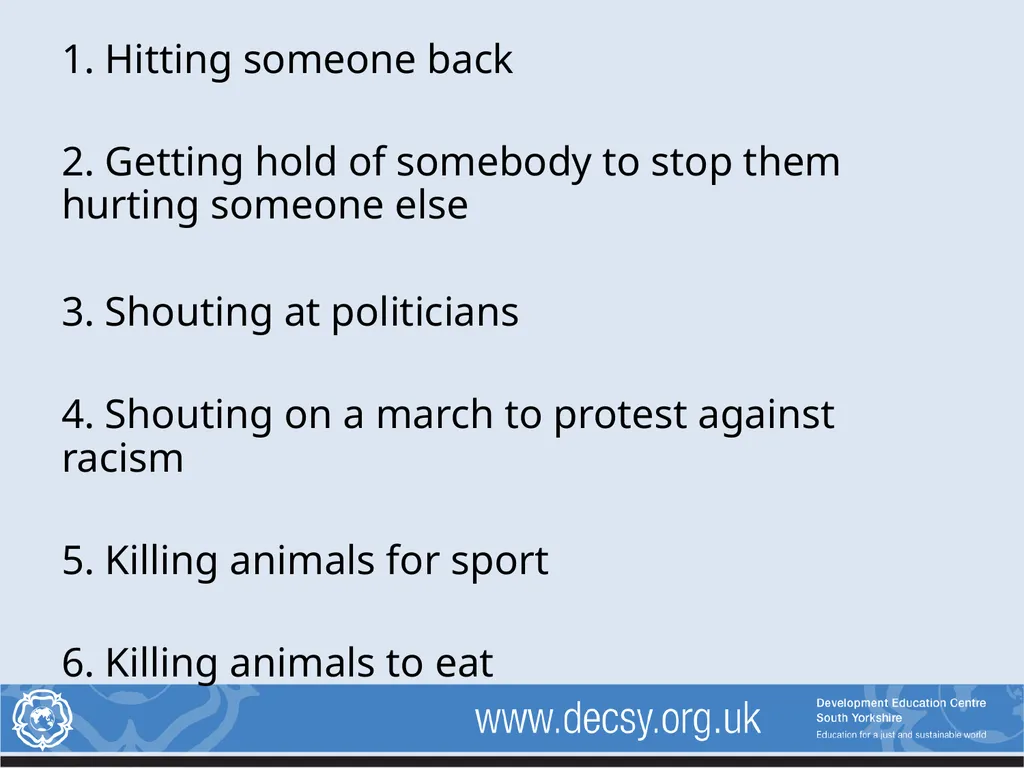 Non-violent Action: A Force for Change Lesson 2: - slide 4 of 14