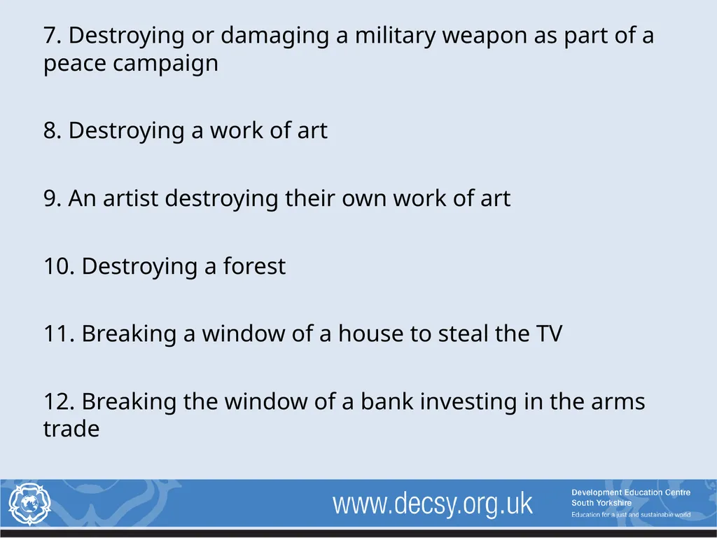 Non-violent Action: A Force for Change Lesson 2: - slide 5 of 14