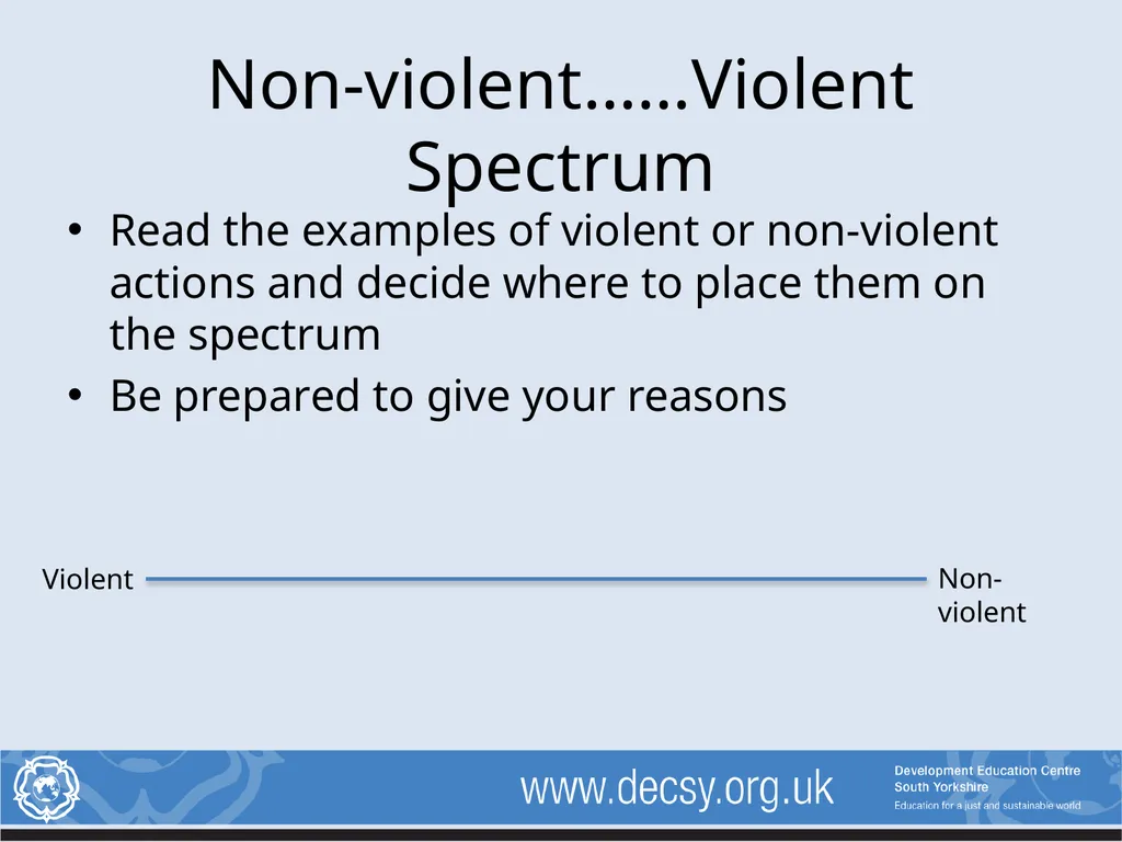 Non-violent Action: A Force for Change Lesson 2: - slide 3 of 14