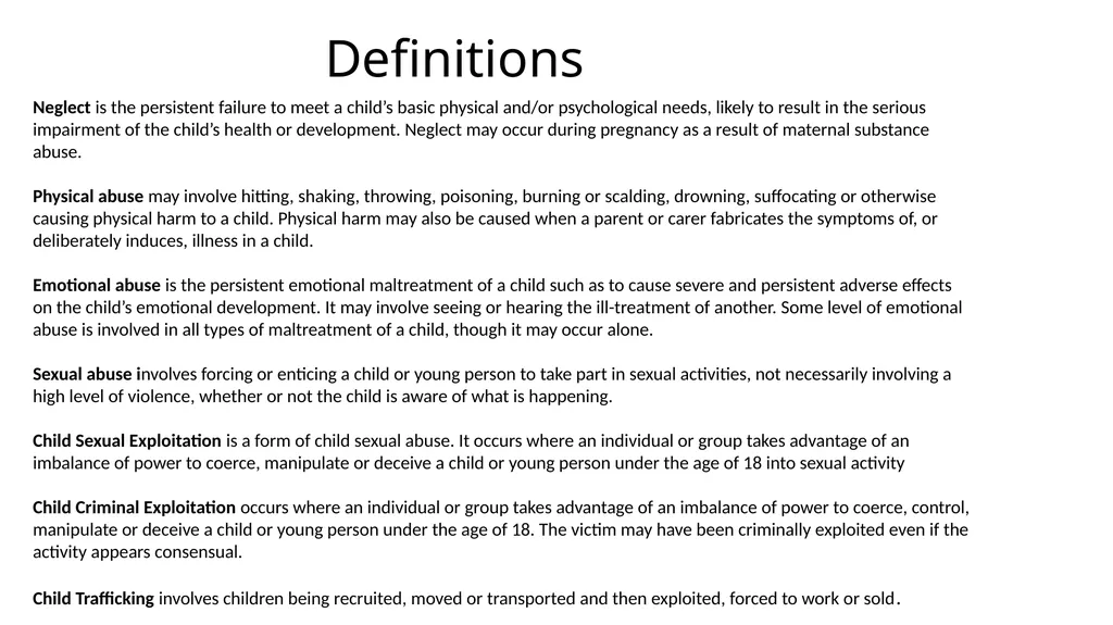Identifying and Responding to Child Abuse - slide 6 of 10