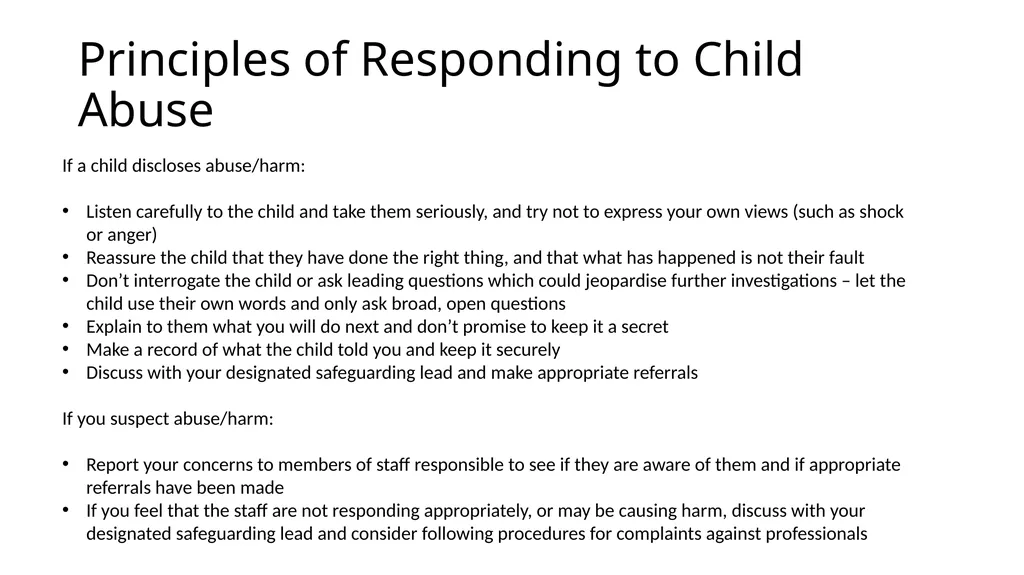 Identifying and Responding to Child Abuse - slide 9 of 10