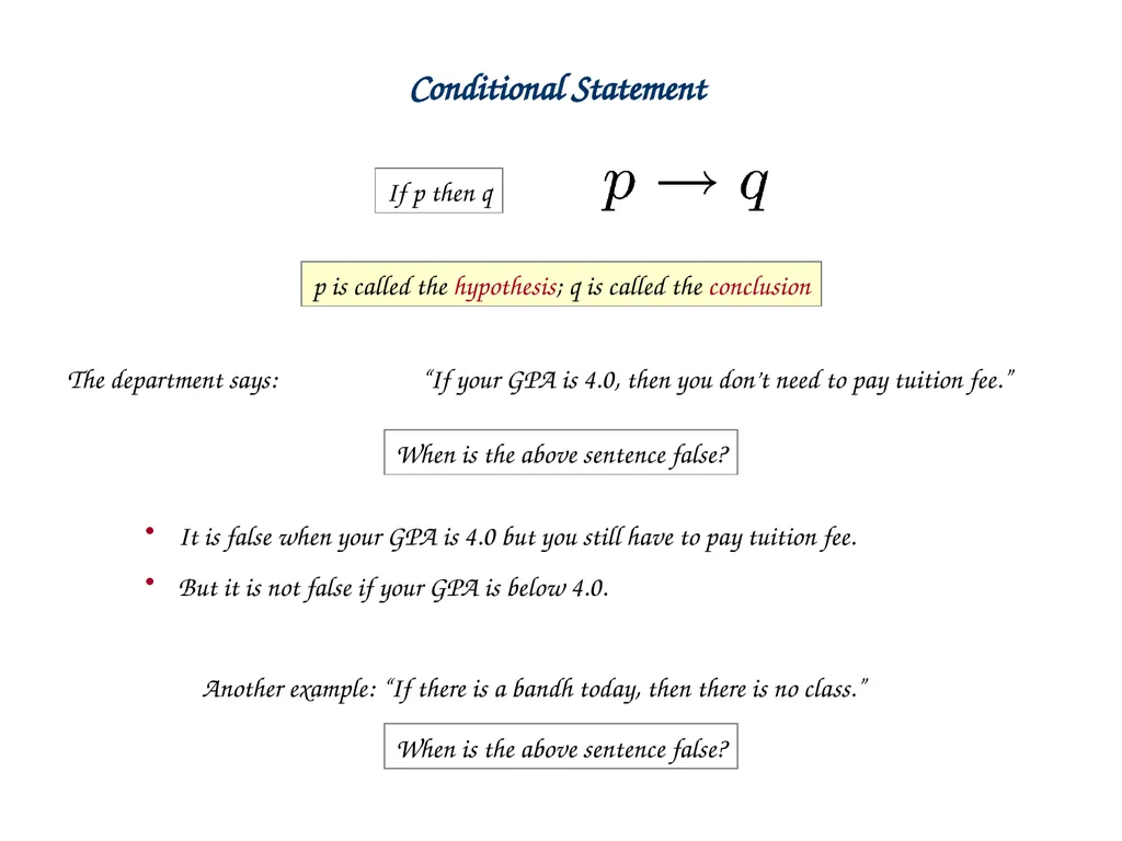 Propositional Logic Statement (Proposition) A - slide 16 of 26