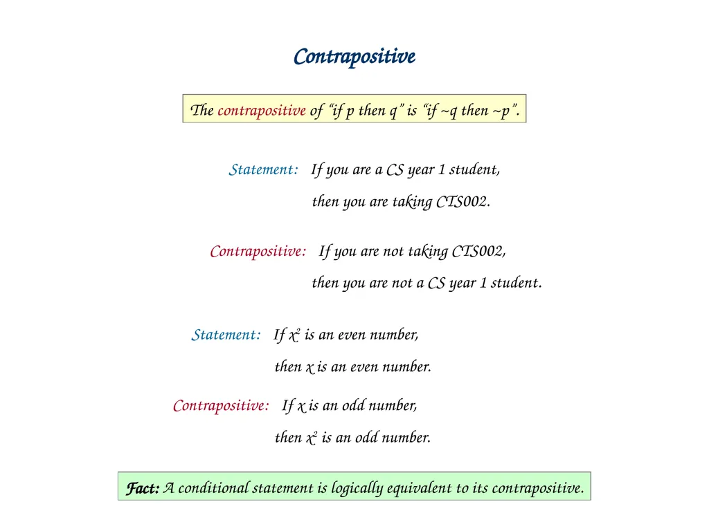 Propositional Logic Statement (Proposition) A - slide 21 of 26