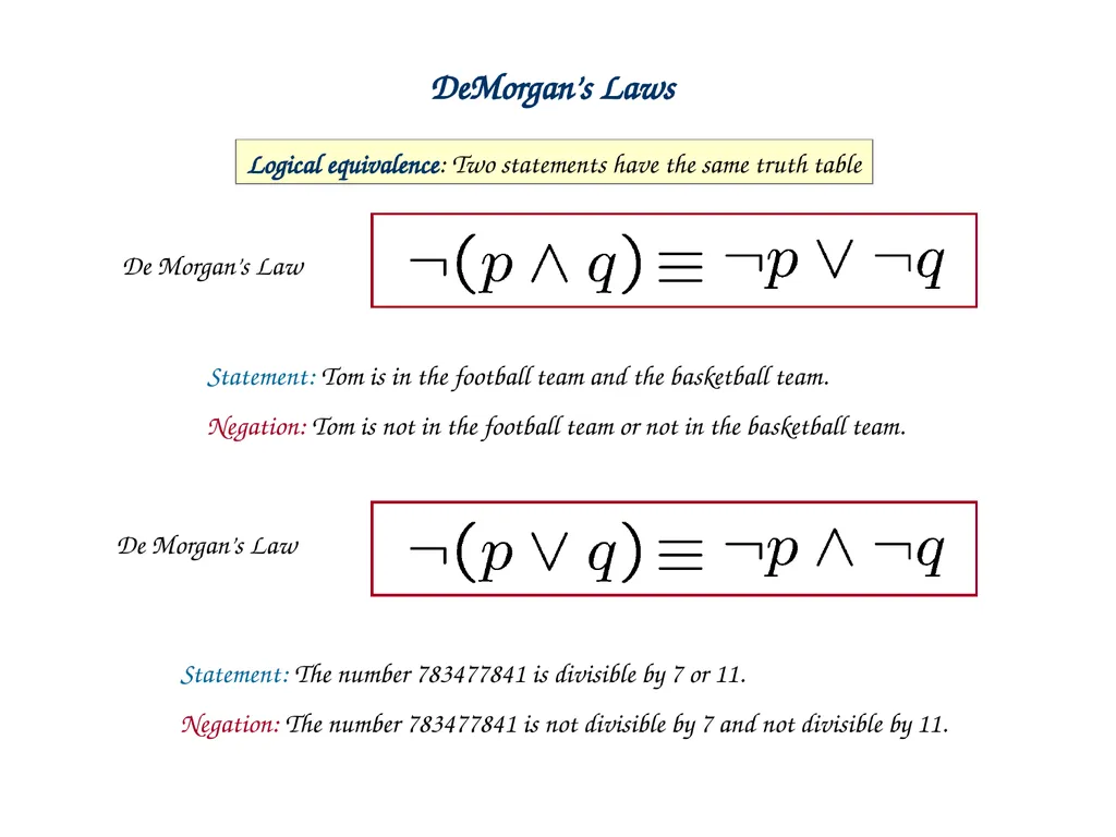Propositional Logic Statement (Proposition) A - slide 11 of 26